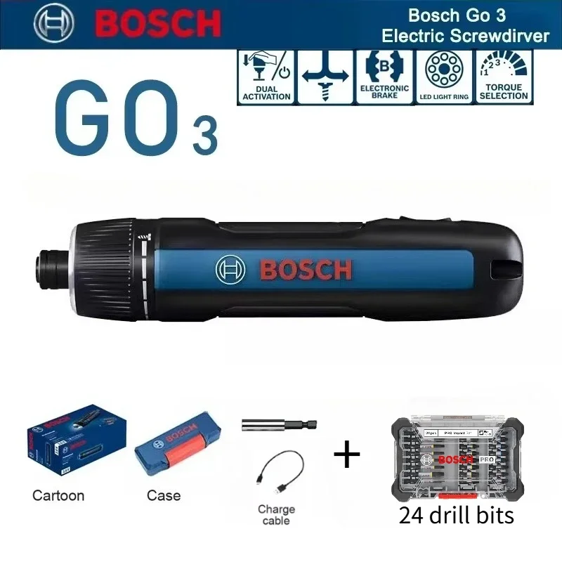 Power Tools Professional - Bosch GO 3 Elektrischer Schraubendreher-Set Professioneller