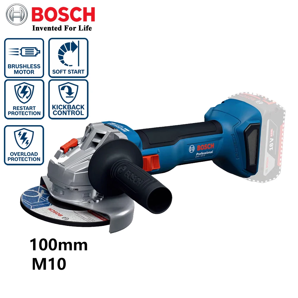 Power Tools Professional - Bosch GWS 18V-8 Professional 18V Akku-Winkelschleifer