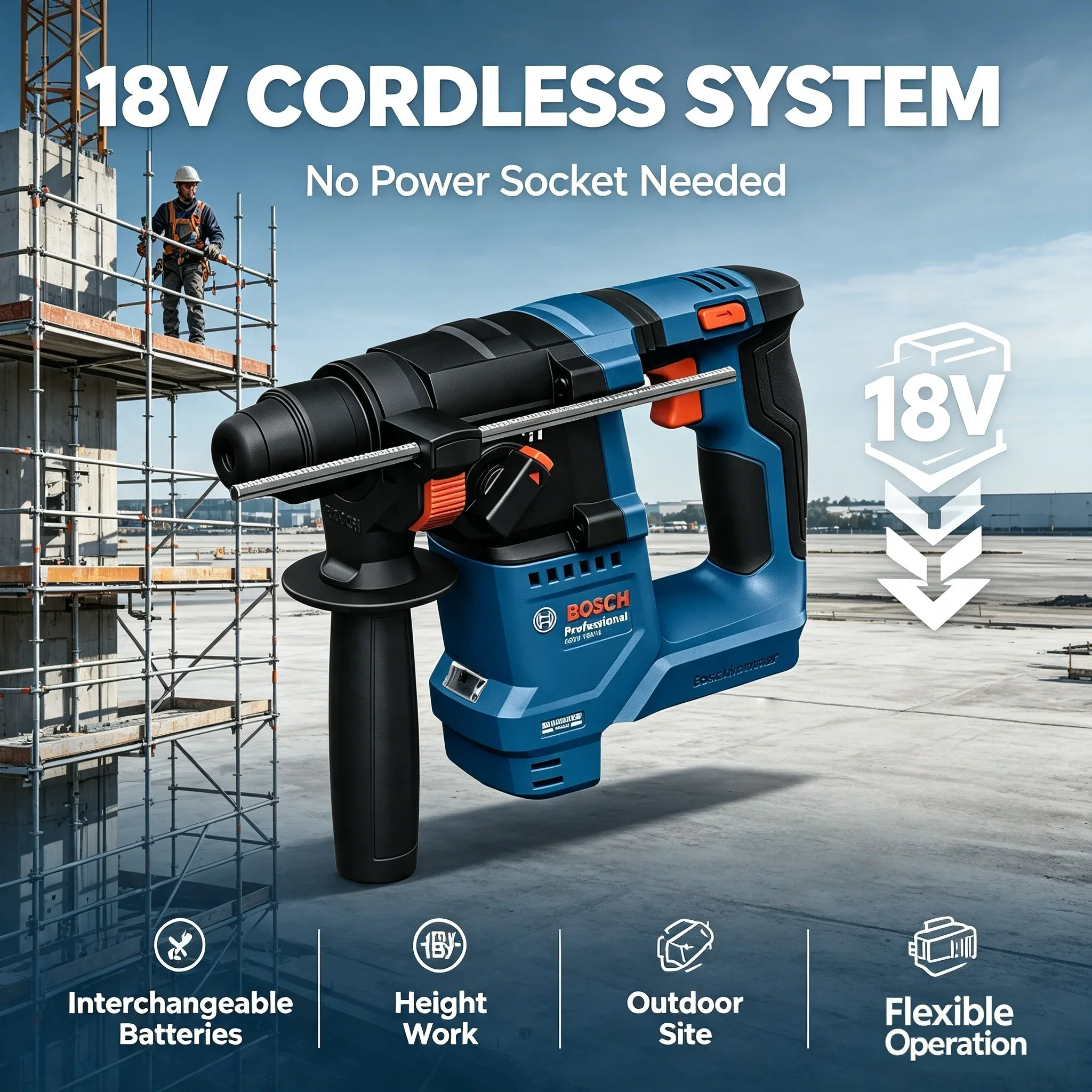 Bosch GBH 18V-18 Akku-Bohrhamm – Power Tools Professional Bewertung und Preis